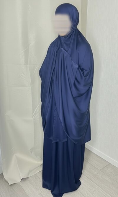 Robe de prière malaisienne bleu nuit
